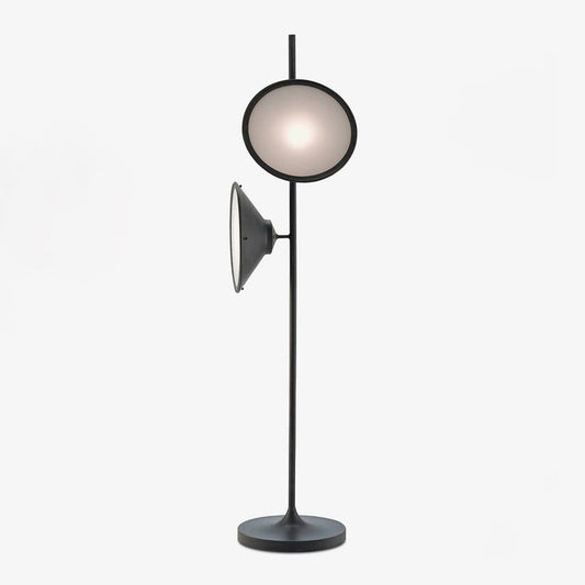 Antique Black Frosted Glass Floor Lamp
