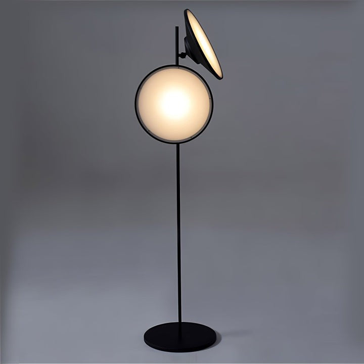 Antique Black Frosted Glass Floor Lamp