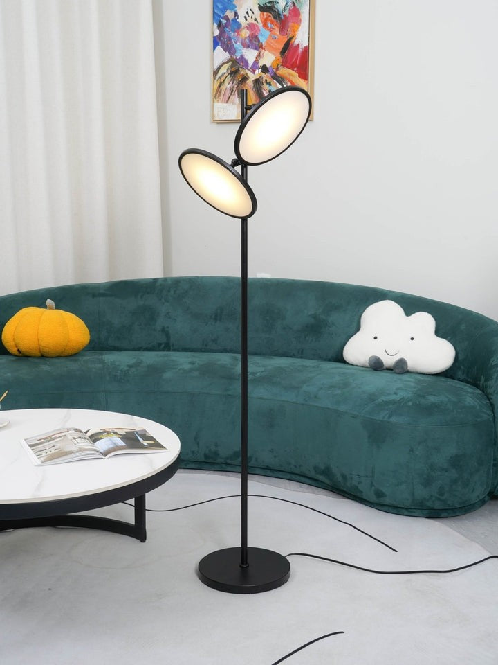 Antique Black Frosted Glass Floor Lamp