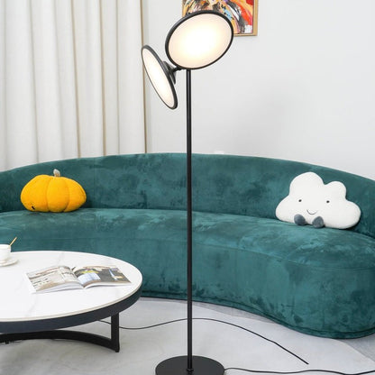 Antique Black Frosted Glass Floor Lamp