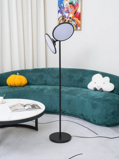 Antique Black Frosted Glass Floor Lamp