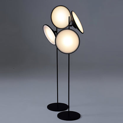 Antique Black Frosted Glass Floor Lamp