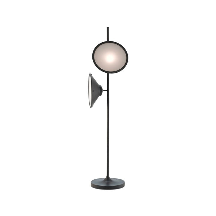 Antique Black Frosted Glass Floor Lamp