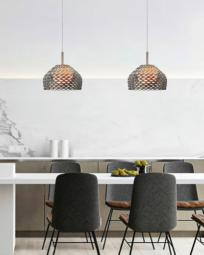 Armadillo-Inspired Metal Pendant Light