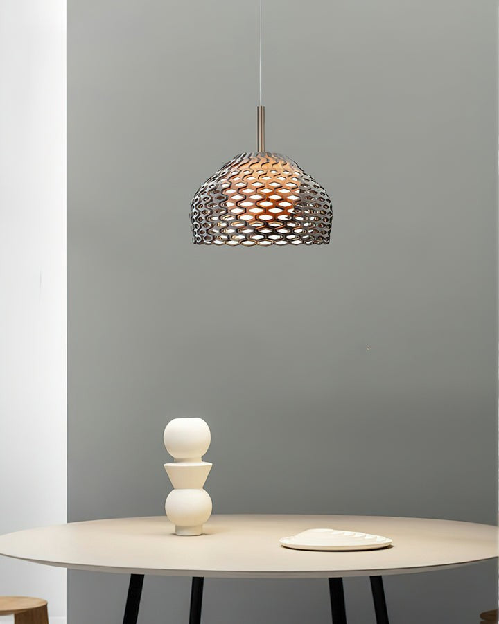 Armadillo-Inspired Metal Pendant Light