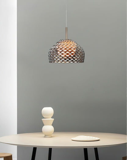 Armadillo-Inspired Metal Pendant Light