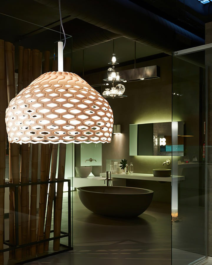 Armadillo-Inspired Metal Pendant Light