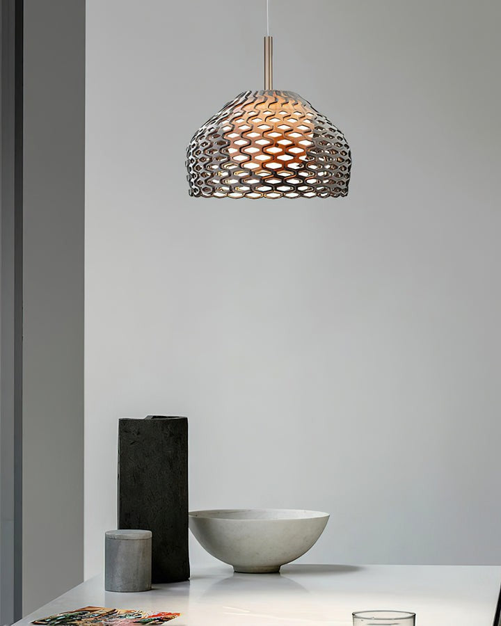 Armadillo-Inspired Metal Pendant Light