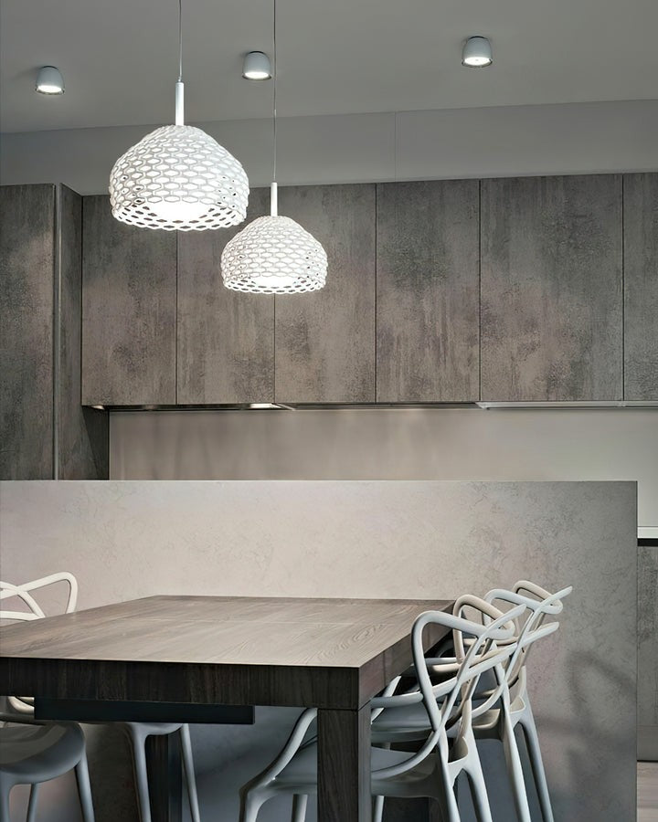 Armadillo-Inspired Metal Pendant Light