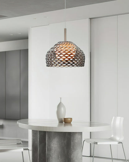 Armadillo-Inspired Metal Pendant Light