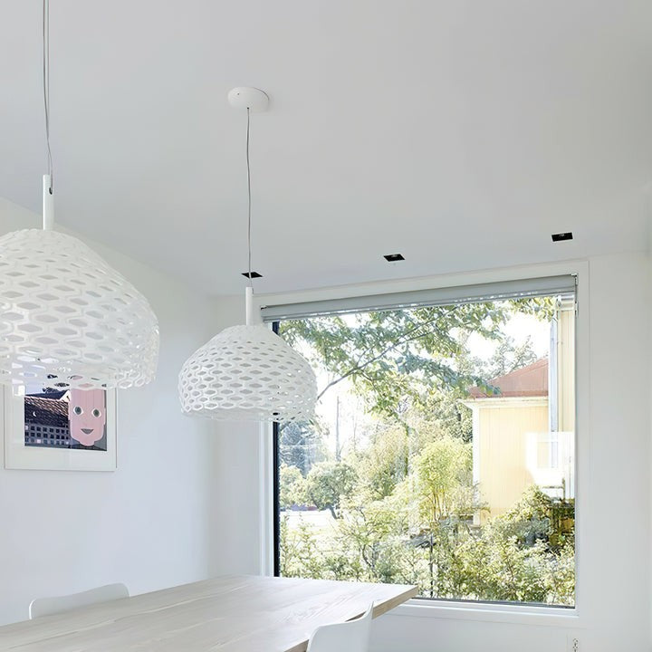 Armadillo-Inspired Metal Pendant Light