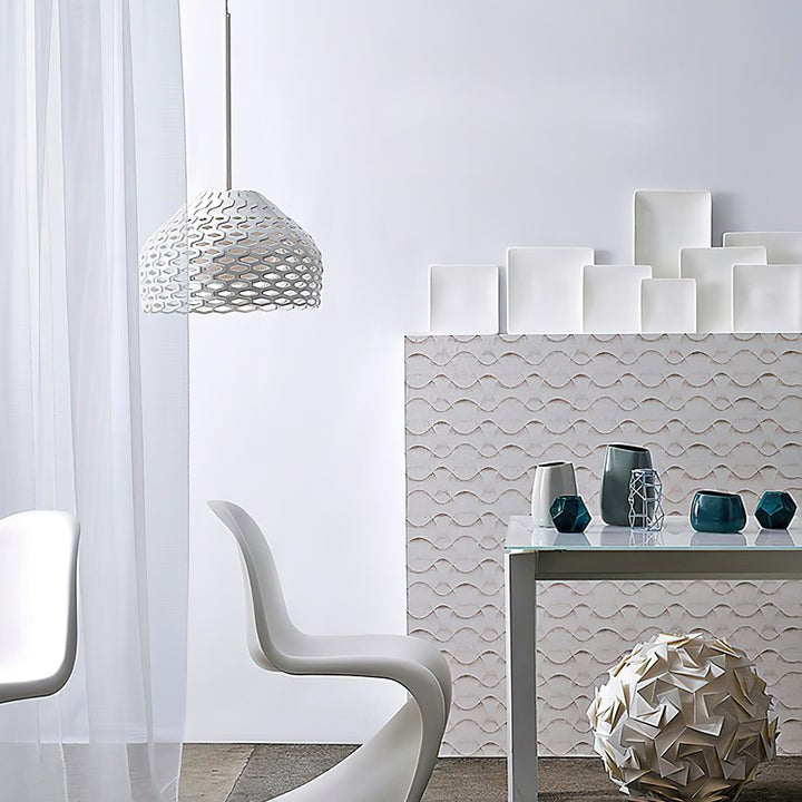 Armadillo-Inspired Metal Pendant Light