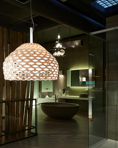 Armadillo-Inspired Metal Pendant Light