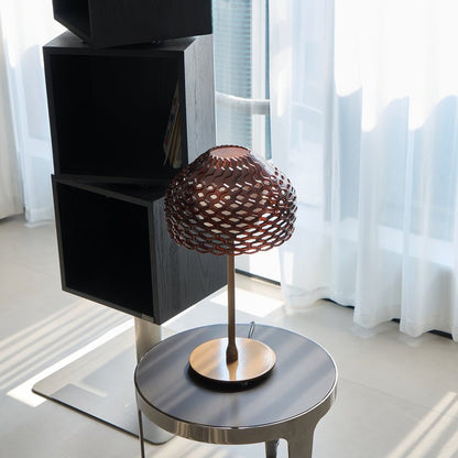 Armadillo-Inspired Metal Table Lamp with Soft Diffused Light