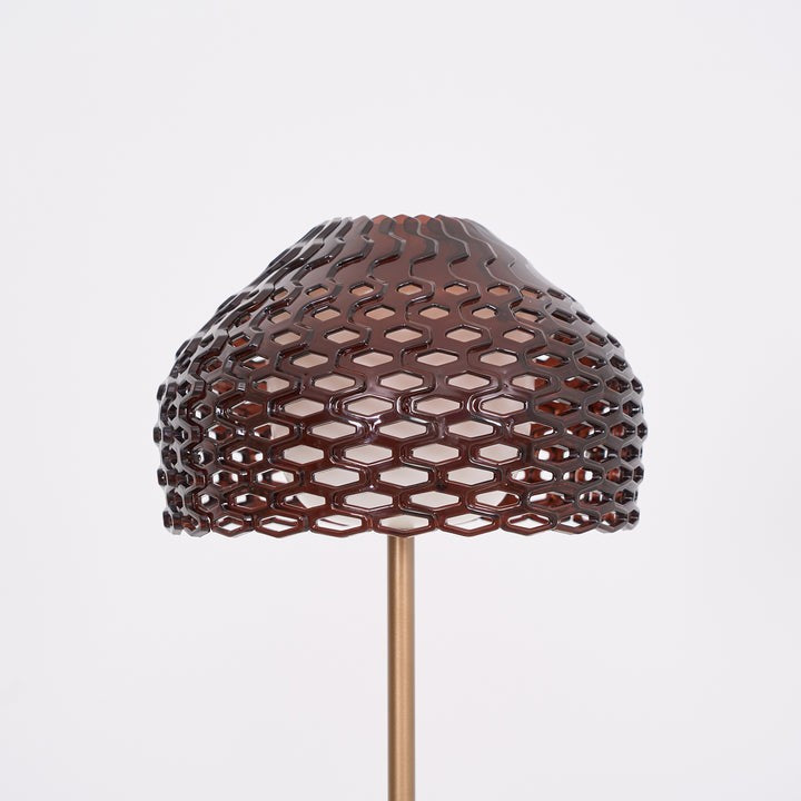 Armadillo-Inspired Metal Table Lamp with Soft Diffused Light
