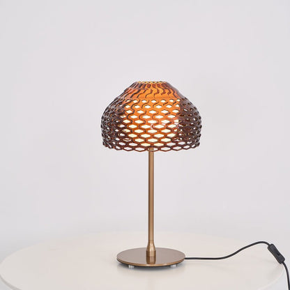 Armadillo-Inspired Metal Table Lamp with Soft Diffused Light