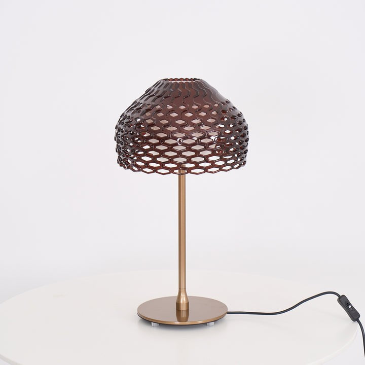 Armadillo-Inspired Metal Table Lamp with Soft Diffused Light
