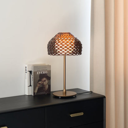 Armadillo-Inspired Metal Table Lamp with Soft Diffused Light