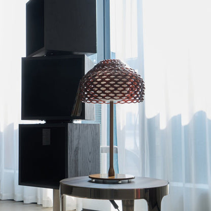 Armadillo-Inspired Metal Table Lamp with Soft Diffused Light