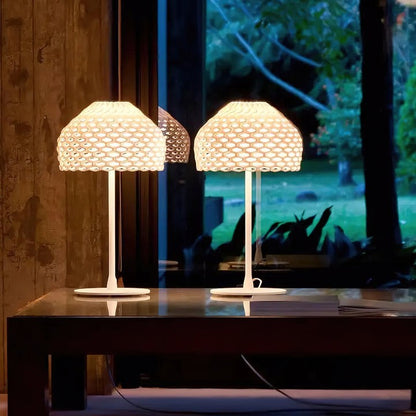 Armadillo-Inspired Metal Table Lamp with Soft Diffused Light