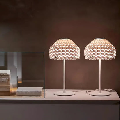 Armadillo-Inspired Metal Table Lamp with Soft Diffused Light