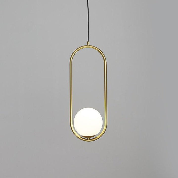Artisan Glass Orb Brass Pendant Light