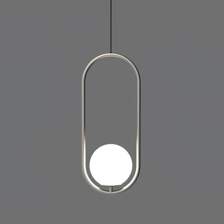 Artisan Glass Orb Brass Pendant Light