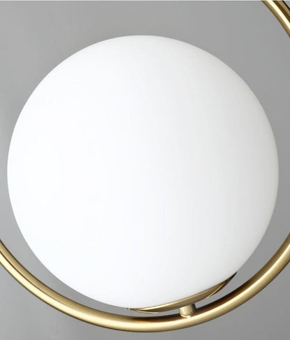Artisan Glass Orb Brass Pendant Light