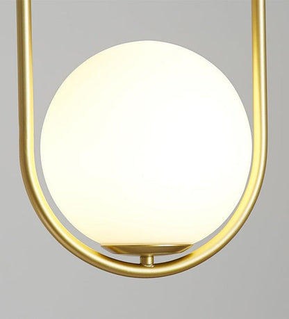Artisan Glass Orb Brass Pendant Light