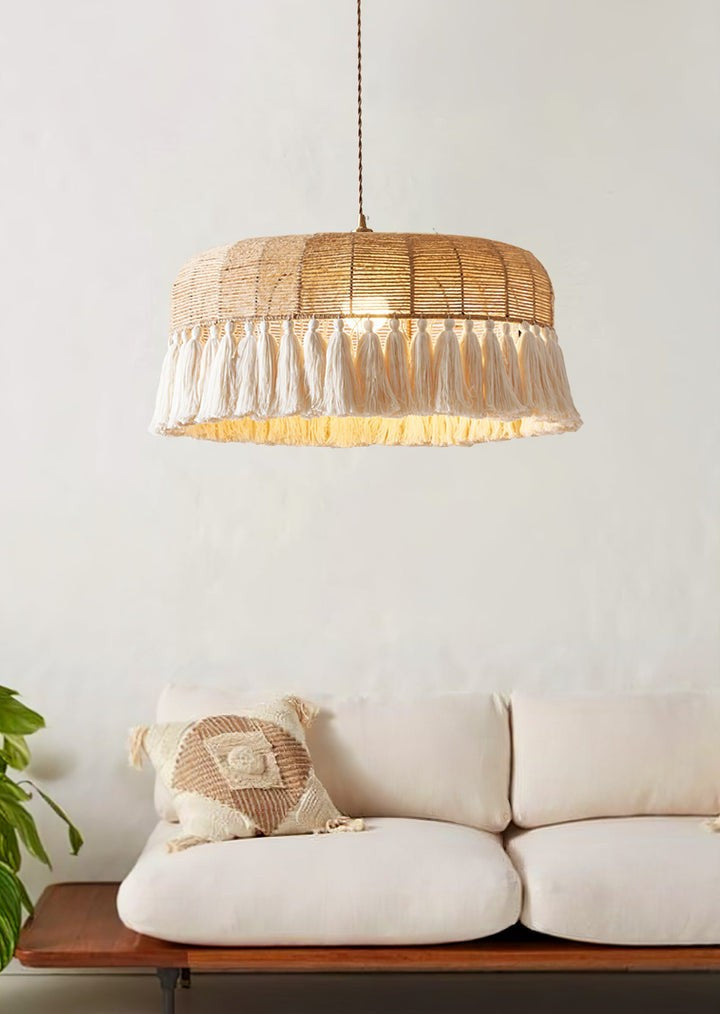 Artisanal Jute Rope Pendant Lamp