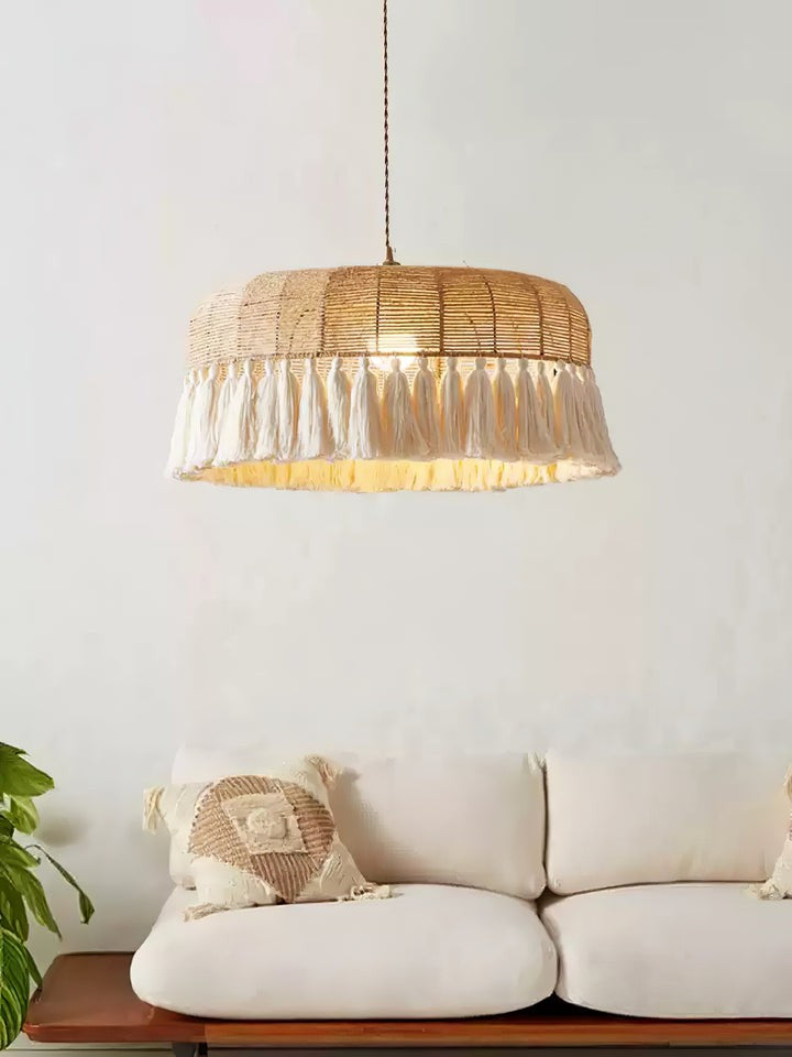 Artisanal Jute Rope Pendant Lamp