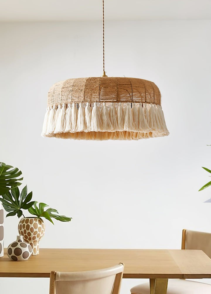 Artisanal Jute Rope Pendant Lamp