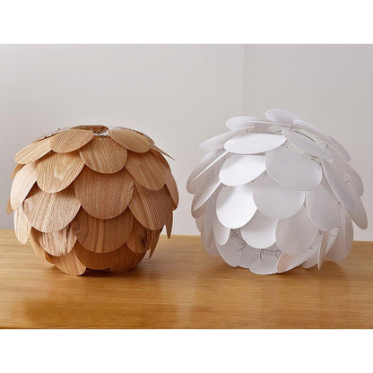 Ash Wood Pinecone Pendant Lamp – Nature-Inspired Ceiling Light