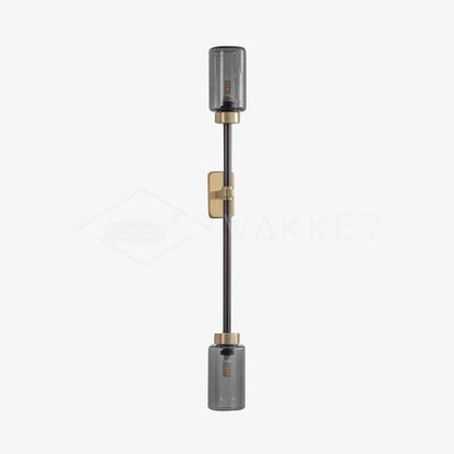 Asymmetric 4-Light Brass Wall Sconce