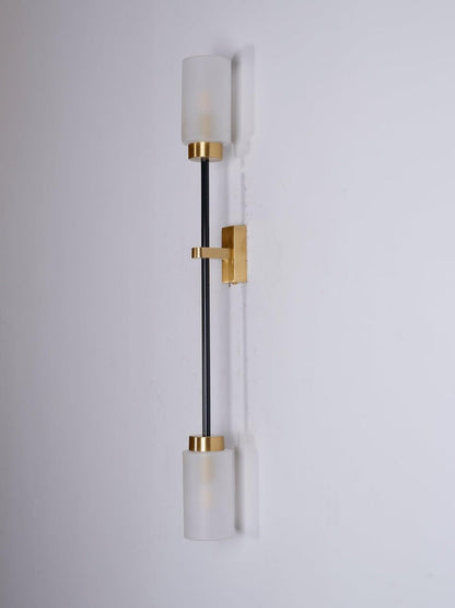 Asymmetric 4-Light Brass Wall Sconce
