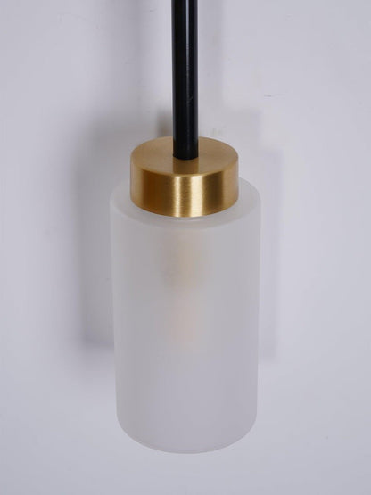 Asymmetric 4-Light Brass Wall Sconce