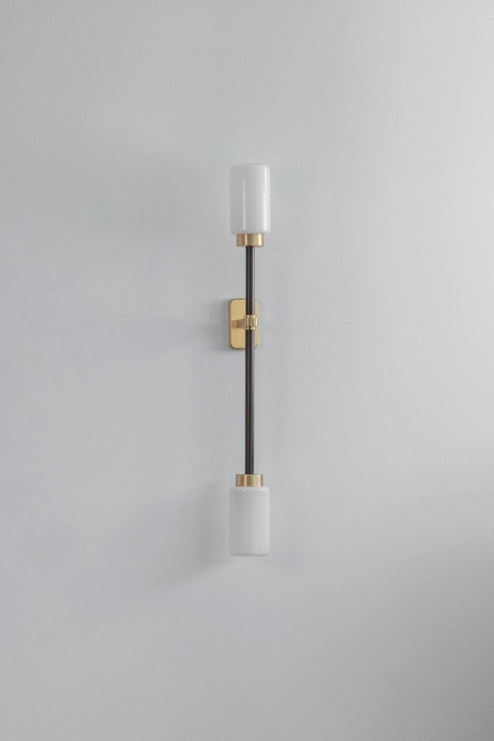 Asymmetric 4-Light Brass Wall Sconce