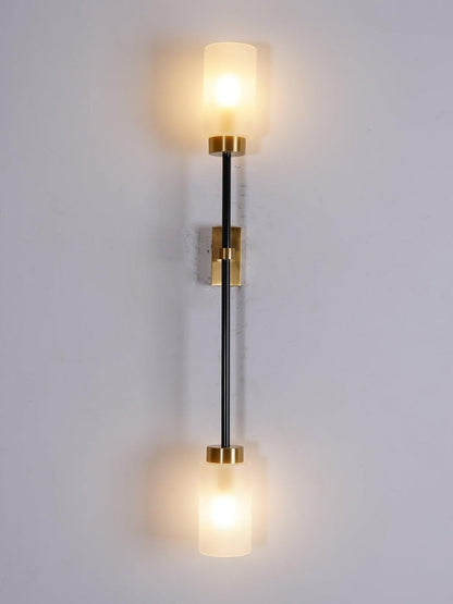 Asymmetric 4-Light Brass Wall Sconce