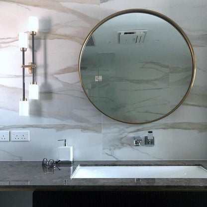 Asymmetric 4-Light Brass Wall Sconce
