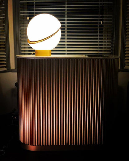 Asymmetrical Crescent Sphere LED Table Lamp