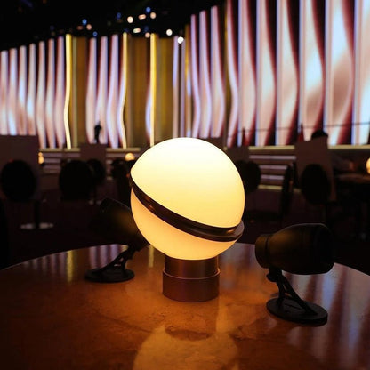Asymmetrical Crescent Sphere LED Table Lamp