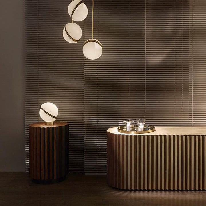 Asymmetrical Crescent Sphere LED Table Lamp