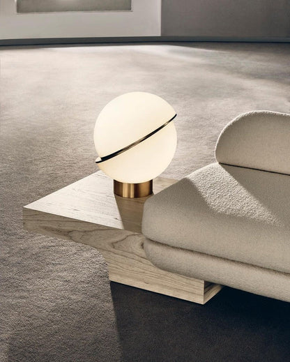 Asymmetrical Crescent Sphere LED Table Lamp