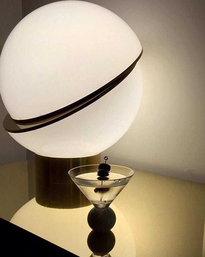 Asymmetrical Crescent Sphere LED Table Lamp