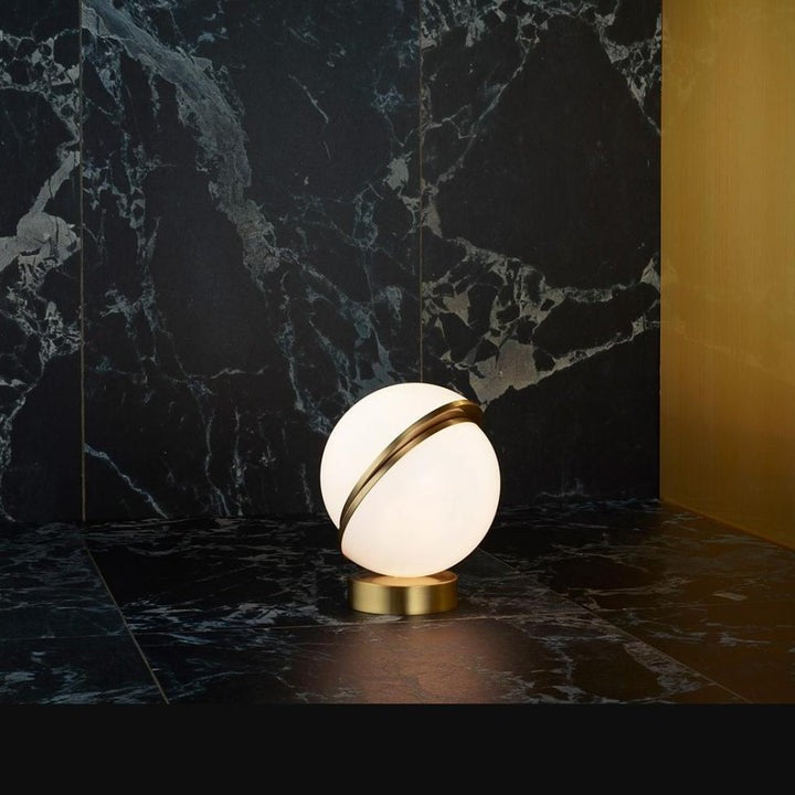 Asymmetrical Crescent Sphere LED Table Lamp
