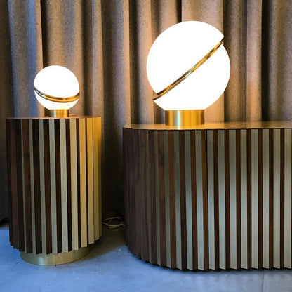 Asymmetrical Crescent Sphere LED Table Lamp