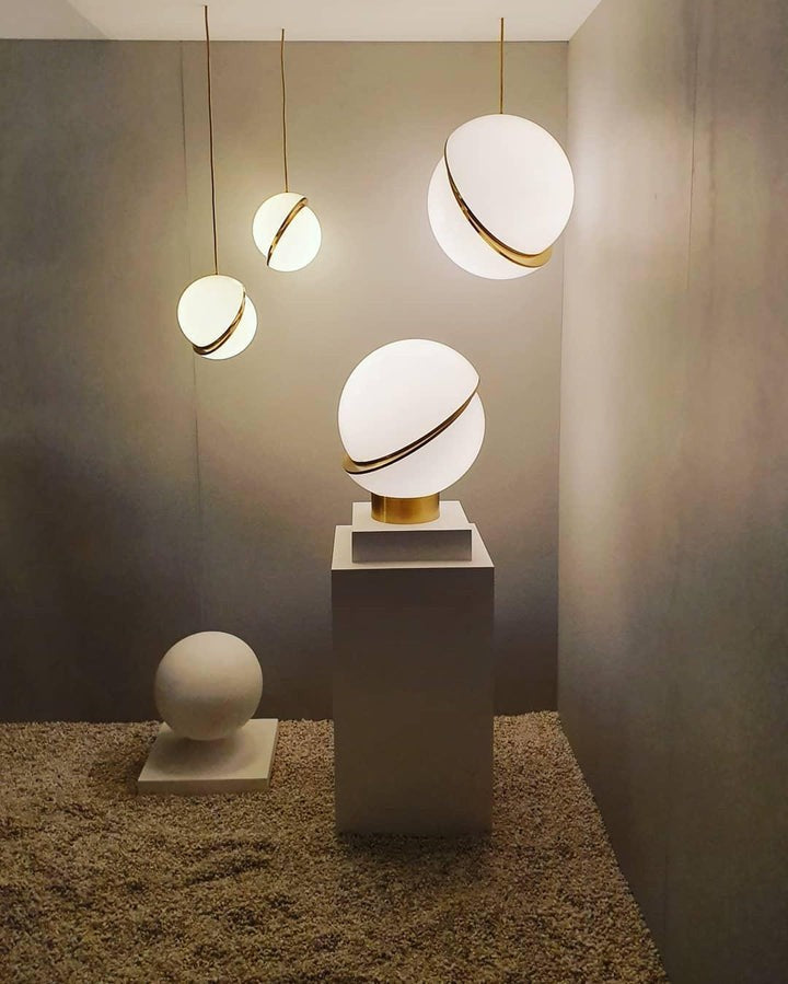 Asymmetrical Crescent Sphere LED Table Lamp