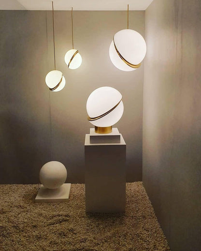 Asymmetrical Crescent Sphere LED Table Lamp