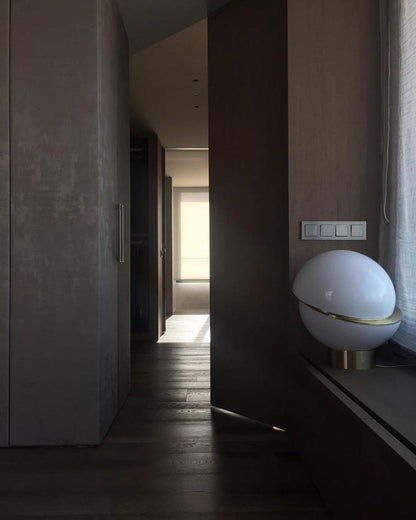 Asymmetrical Crescent Sphere LED Table Lamp