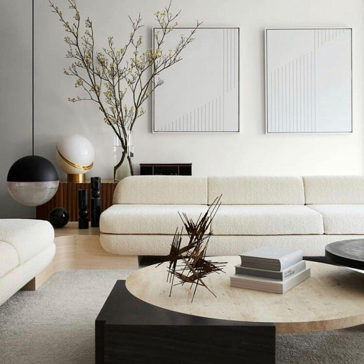Asymmetrical Crescent Sphere LED Table Lamp
